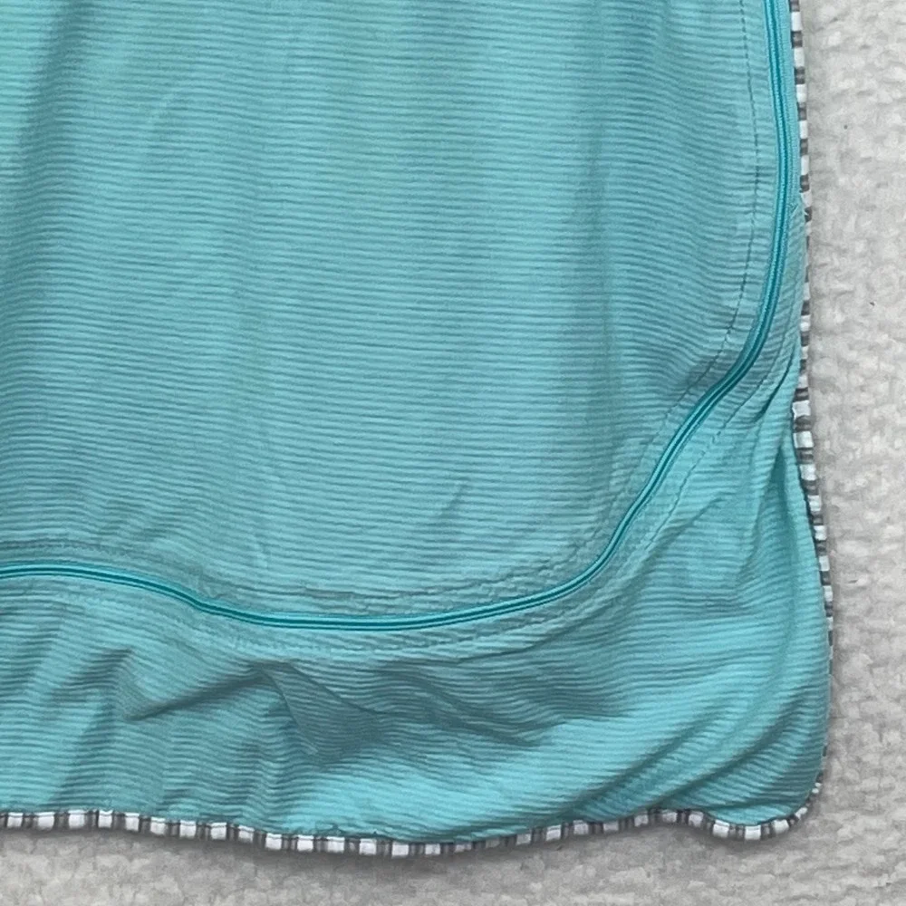 Nuzzlin Baby Sleep Bag Teal Striped Hedgehog Sleeveless Wearable Blanket